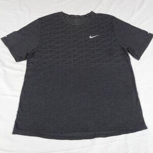 NIKE DRI-FIT SWOOSH - GRAY LARGE ATHLETIC T-SHIRT L367